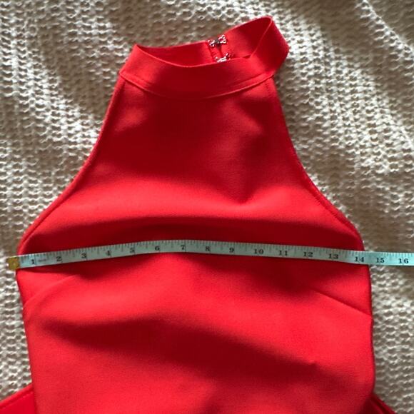 NWT Mew Mews Milada Bow Bandage Split Dress in Red Small - Picture 5 of 9